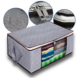 Organizador Roupas Cama Edredom Cobertor Dobrável Zíper Visor Anti-Poeira Umidade – EcoBox™