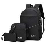 Mochila Escolar Suporte USB Conjunto 3 peças - TrekMate
