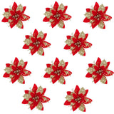 Decoração de Natal - Kit 10PCS Flores Brilhantes P/ Decoração FlowerChrist