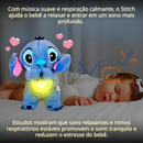 Pelúcia Stitch Disney Azul com Luz Som Respira Relaxante Ansiedade Sono Tiktok Autismo – StitchZen™
