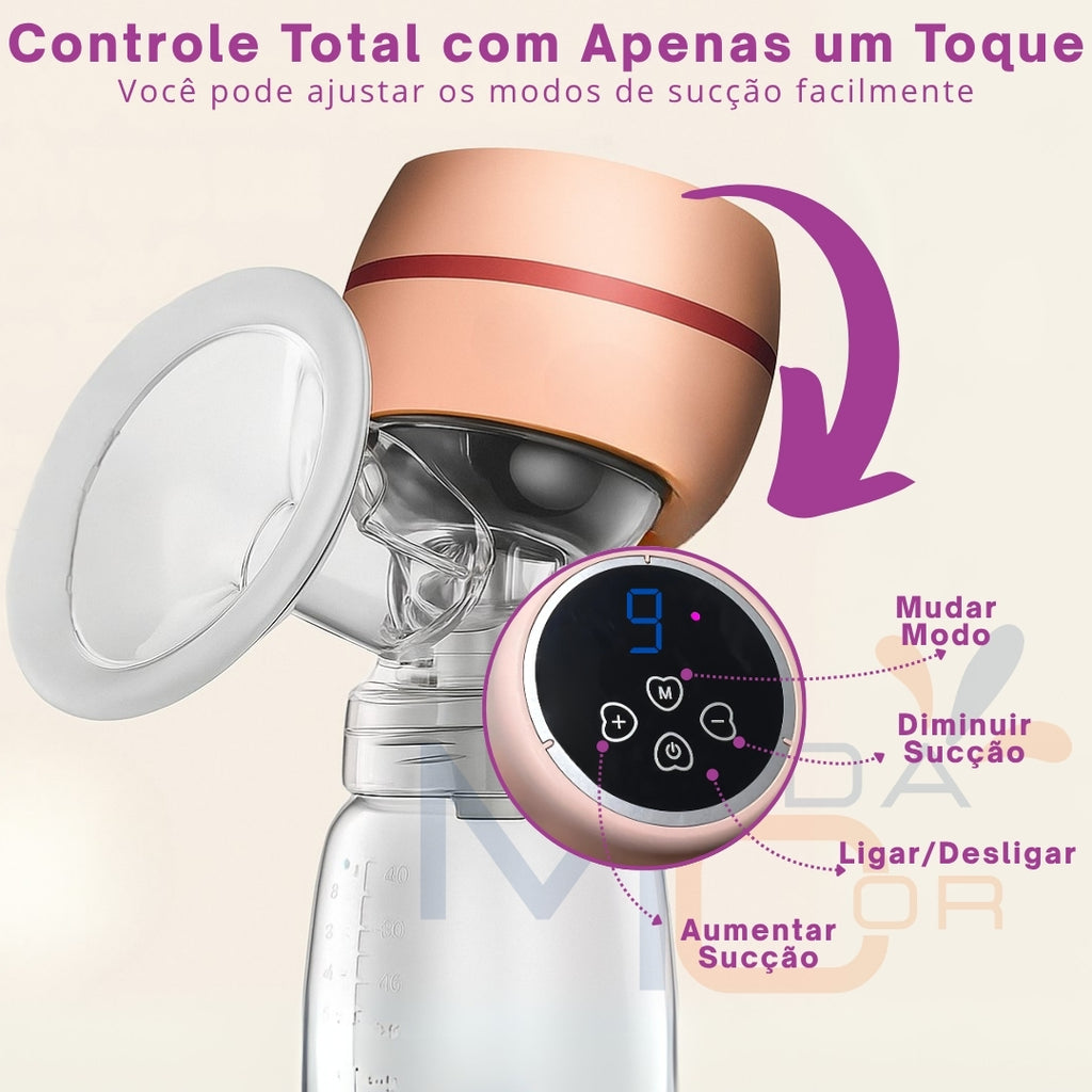 Bomba Tira Leite Portátil Recarregável Automática Extratora Elétrica para Amamentação Materno LactoBelle™