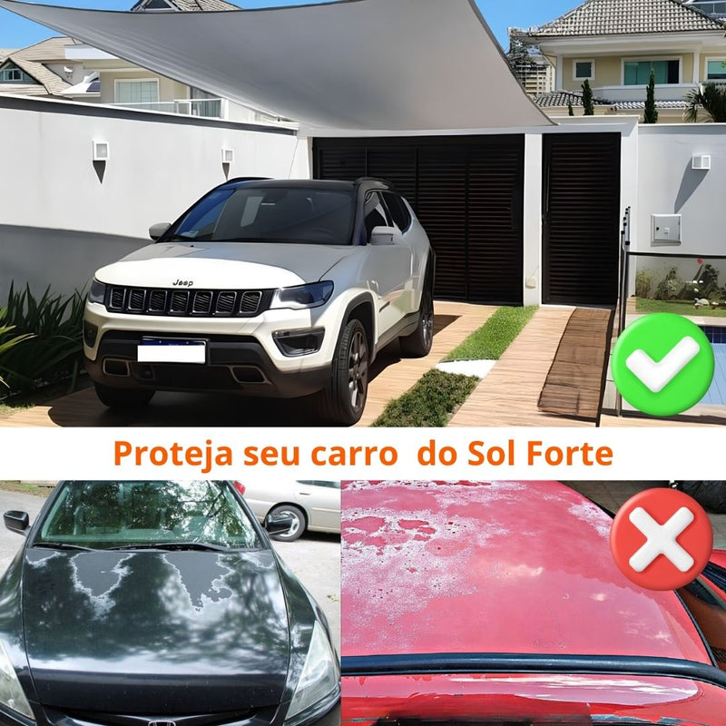 Tela de Sombreamento Sombrite Impermeável com Proteção UV 50+ Flexível e Ultra Resistente + Cordas e Kit Fixação de Brinde (BRINDE)