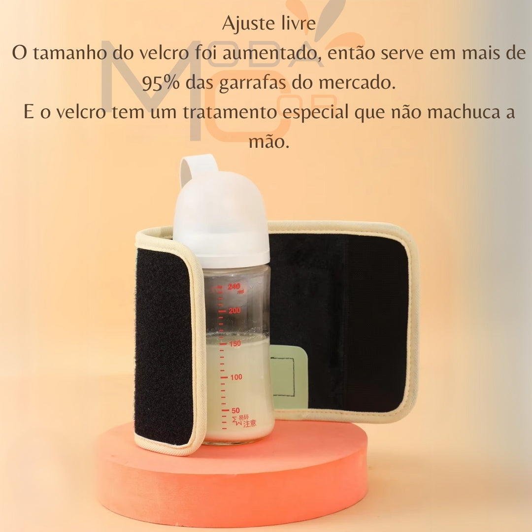 Aquecedor de Mamadeira Portátil USB Ajustável Térmico Viagem Bebê Passeio Leite Quente - ThermoBaby™