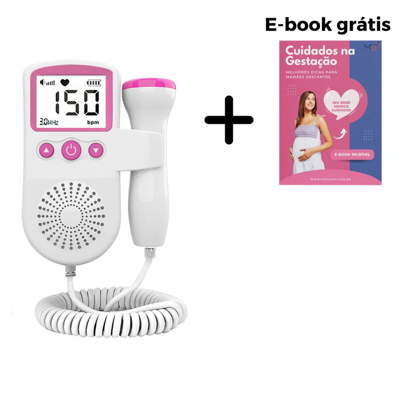 BabyDoppler - Monitor De Batimentos Cardíacos + E-Book Gestante De Brinde