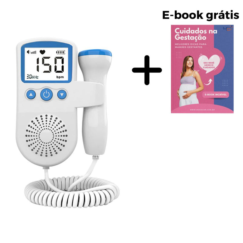 BabyDoppler - Monitor De Batimentos Cardíacos + E-Book Gestante De Brinde