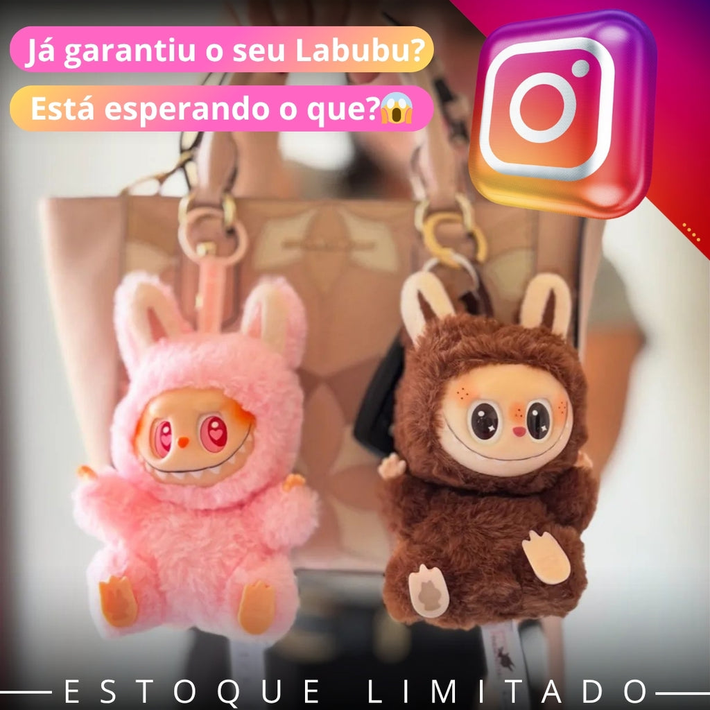 Boneco Chaveiro Labubu Pelúcia 15cm Colecionável Surpresa Kpop Monster Macaron™