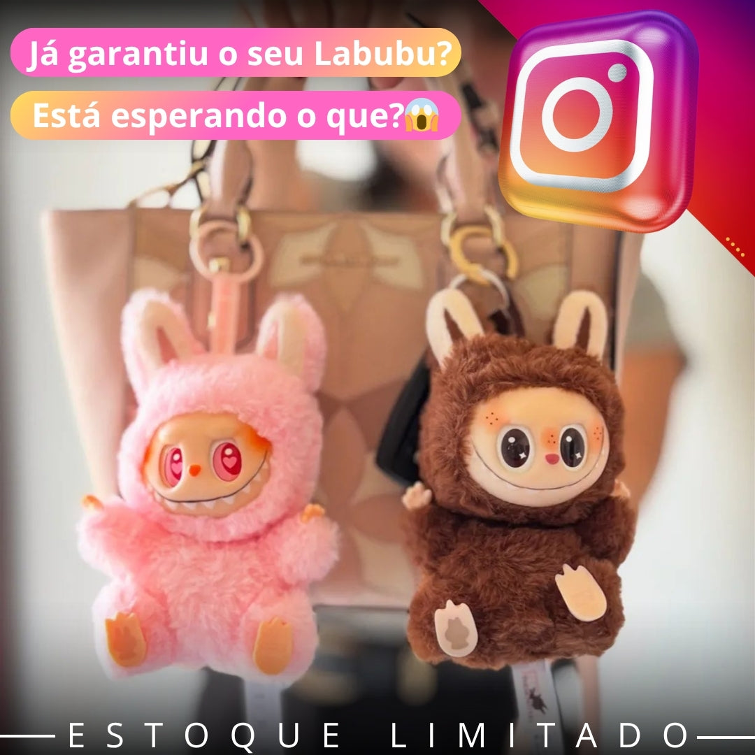 Boneco Chaveiro Labubu Pelúcia 15cm Colecionável Surpresa Kpop Monster Macaron™