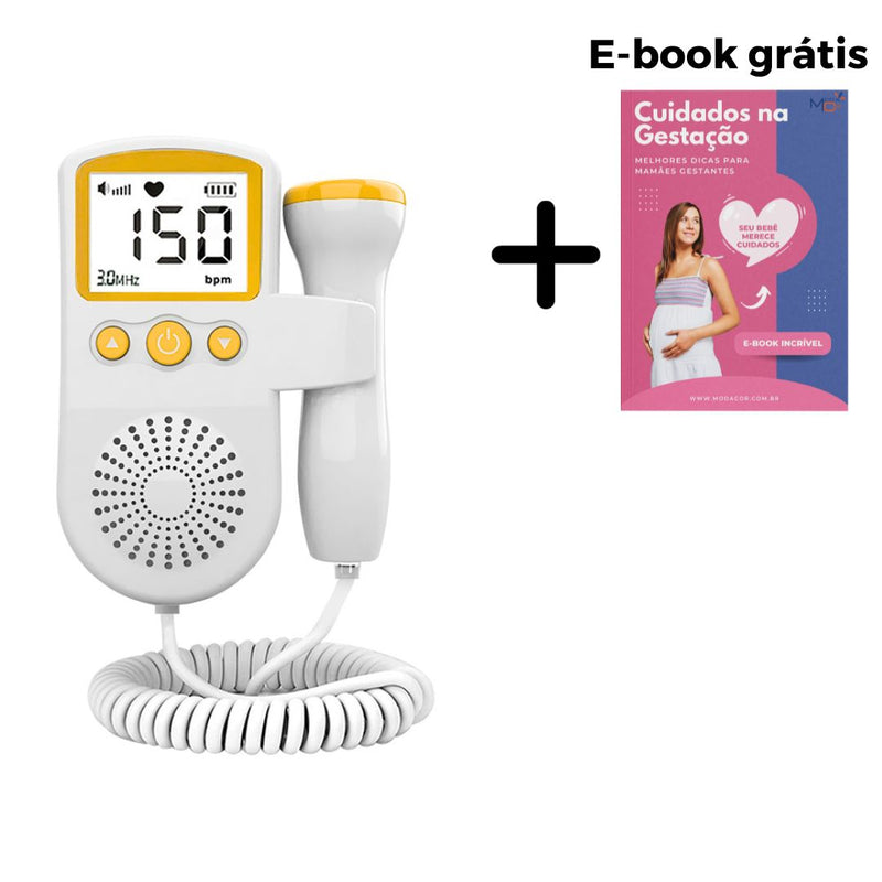 BabyDoppler - Monitor De Batimentos Cardíacos + E-Book Gestante De Brinde