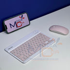 Kit Teclado e Mouse Bluetooth Sem Fio Portátil Leve Wireless Magnético Para Tablet Celular Tab S6 Lite iPad – SmartType™