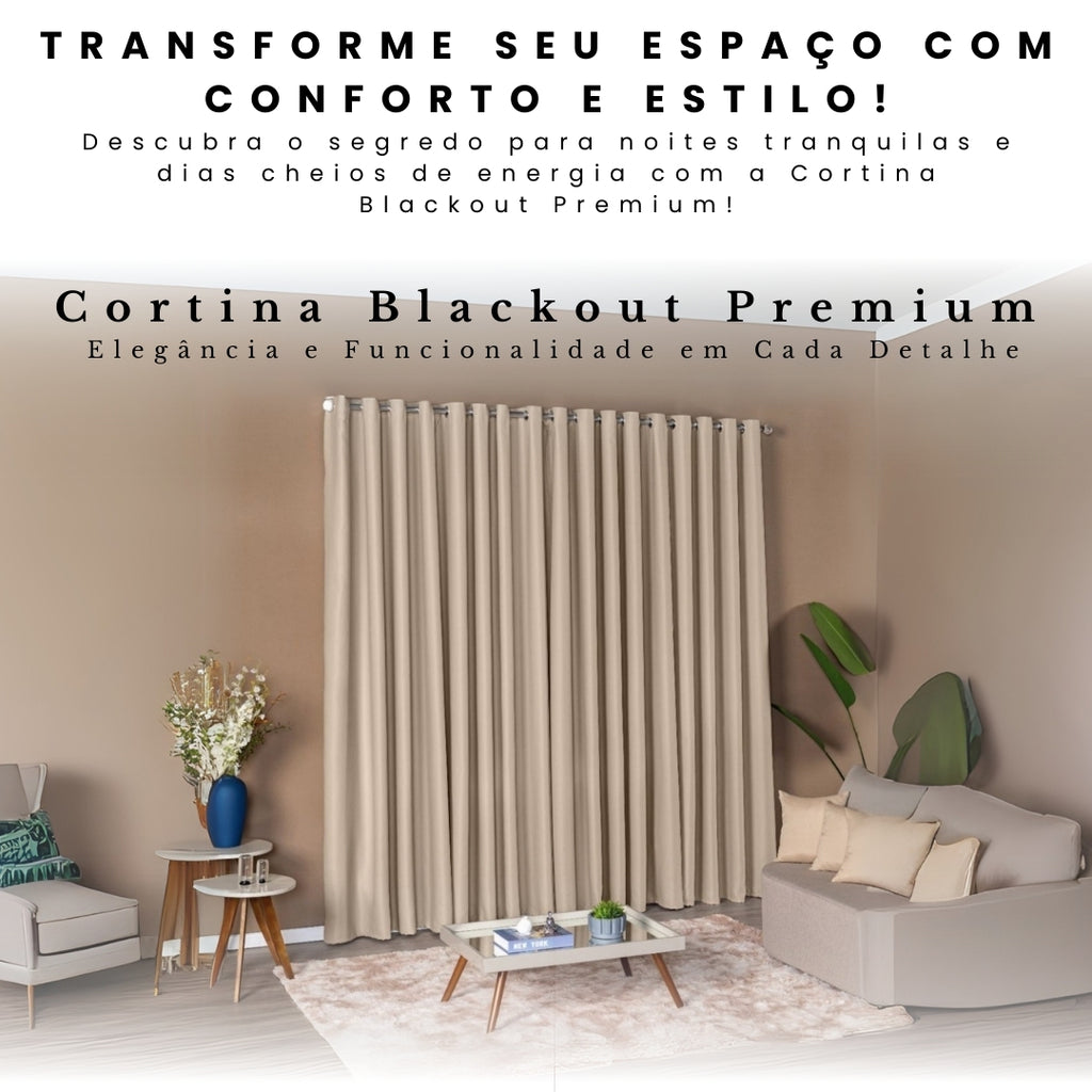 detalhe dos ilhoses cromados da cortina blackout luxo para quarto