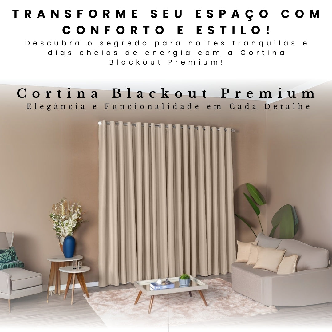 detalhe dos ilhoses cromados da cortina blackout luxo para quarto