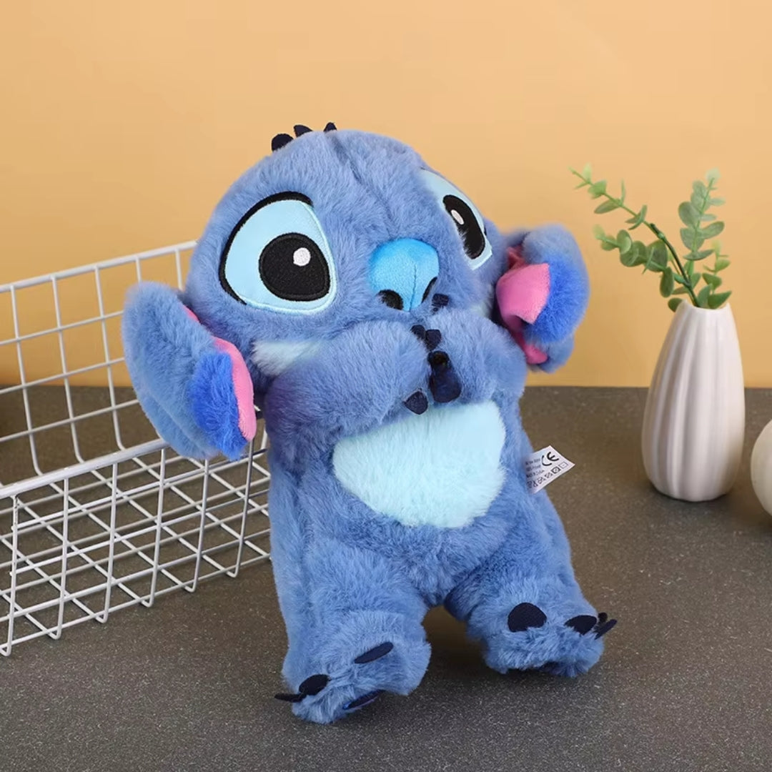 Pelúcia Stitch Disney Azul com Luz Som Respira Relaxante Ansiedade Sono Tiktok Autismo – StitchZen™