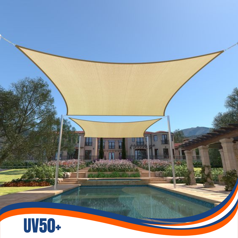 Tela de Sombreamento Toldo Portátil Impermeável com Proteção UV 50+ Flexível e Ultra Resistente + Cordas (BRINDE)