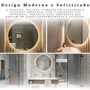 Espelho Redondo 40Cm X 40Cm Lapidado Led COM FONTE Ambiente Moderno Decoração Espelho Quarto