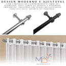 Varão para cortina 19mm várias cores acabamento cromado EleganceSteel