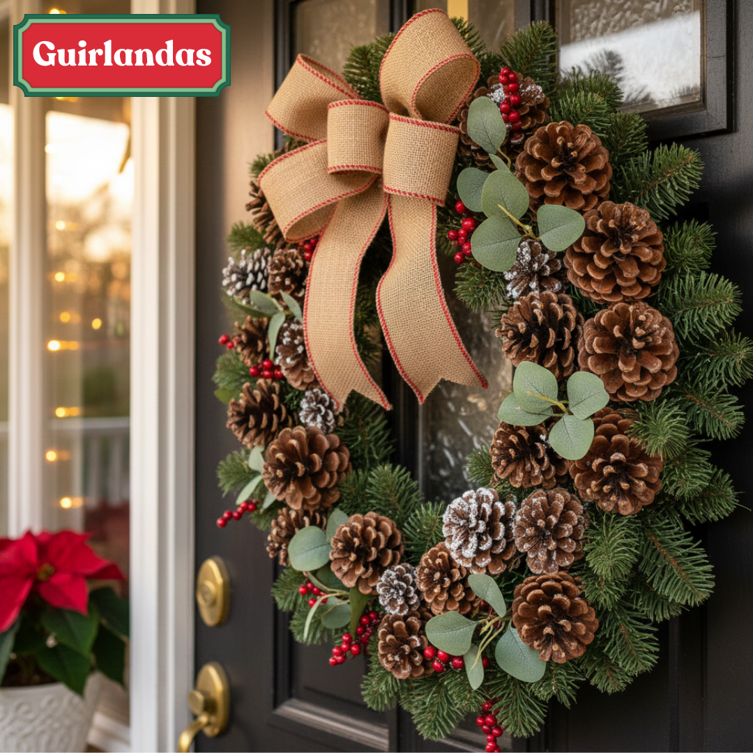 Pinhas Naturais Decorativas Natal - Kit 20 unidades