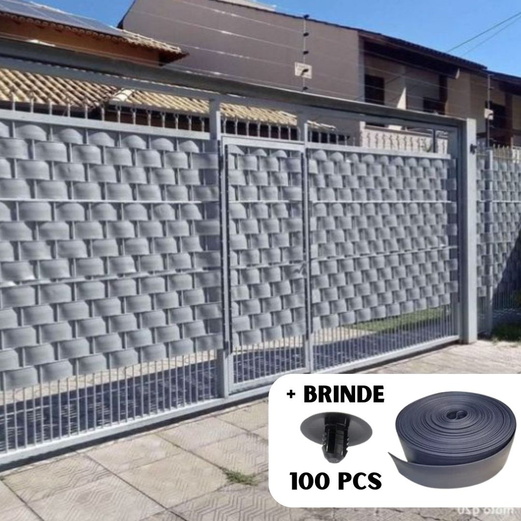 Kit Protetor de portão Lona de PVC + Kit para Fixação - Privacidade e Modernidade