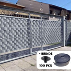 Kit Protetor de portão Lona de PVC + Kit para Fixação - Privacidade e Modernidade