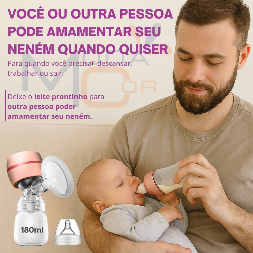 Bomba Tira Leite Portátil Recarregável Automática Extratora Elétrica para Amamentação Materno LactoBelle™