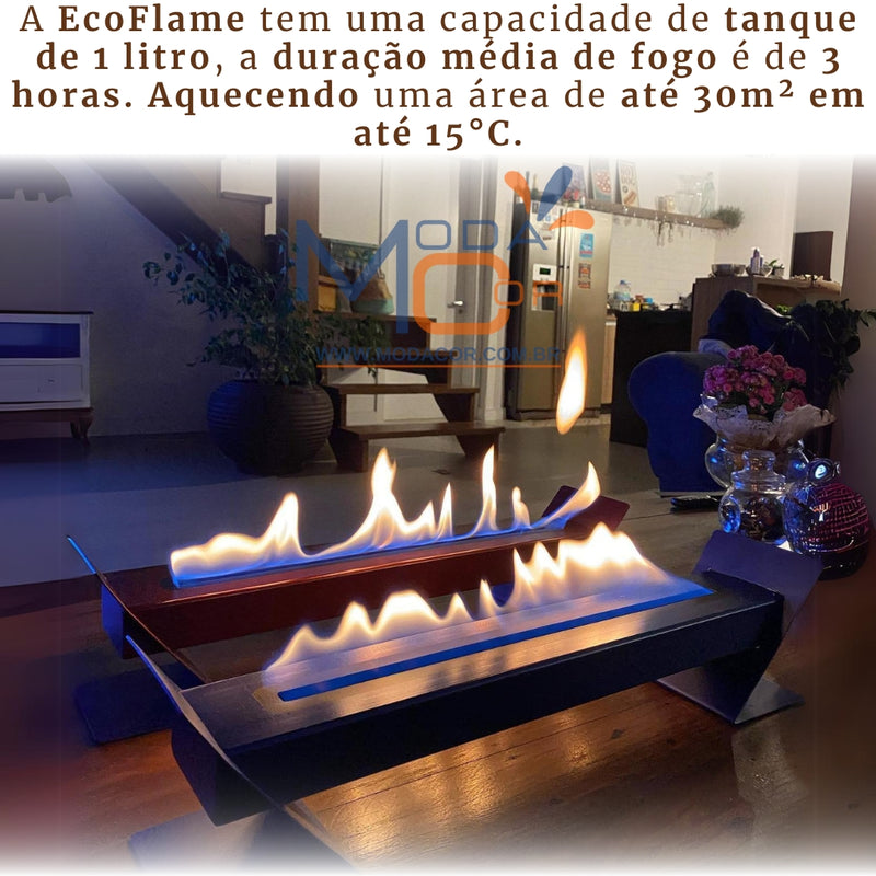 Lareira Ecológica Portátil a Álcool de Metal - Ecoflame