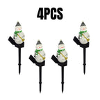 Decoração de Natal - 4PCS Lâmpada LED Solar P/ Jardim