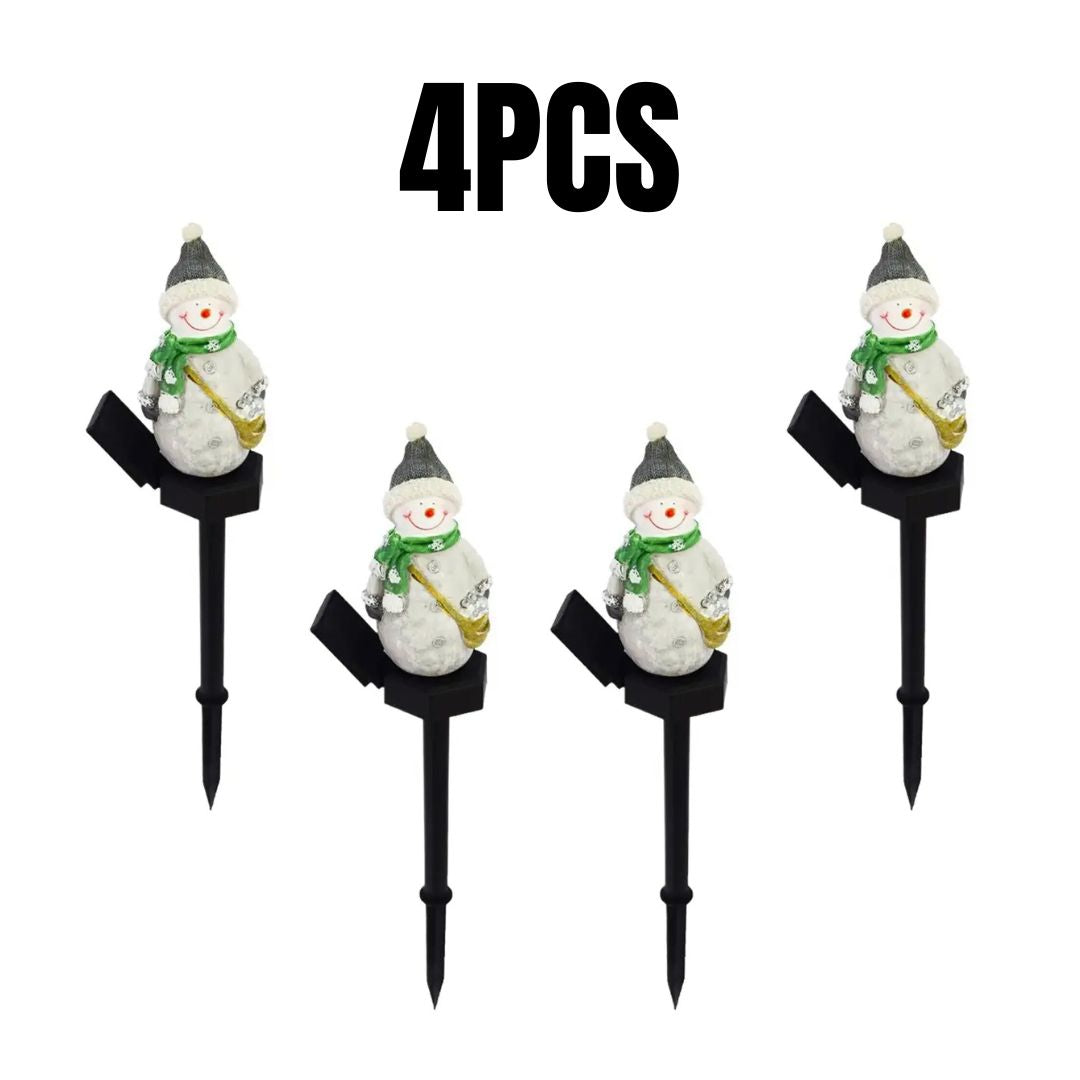 Decoração de Natal - 4PCS Lâmpada LED Solar P/ Jardim