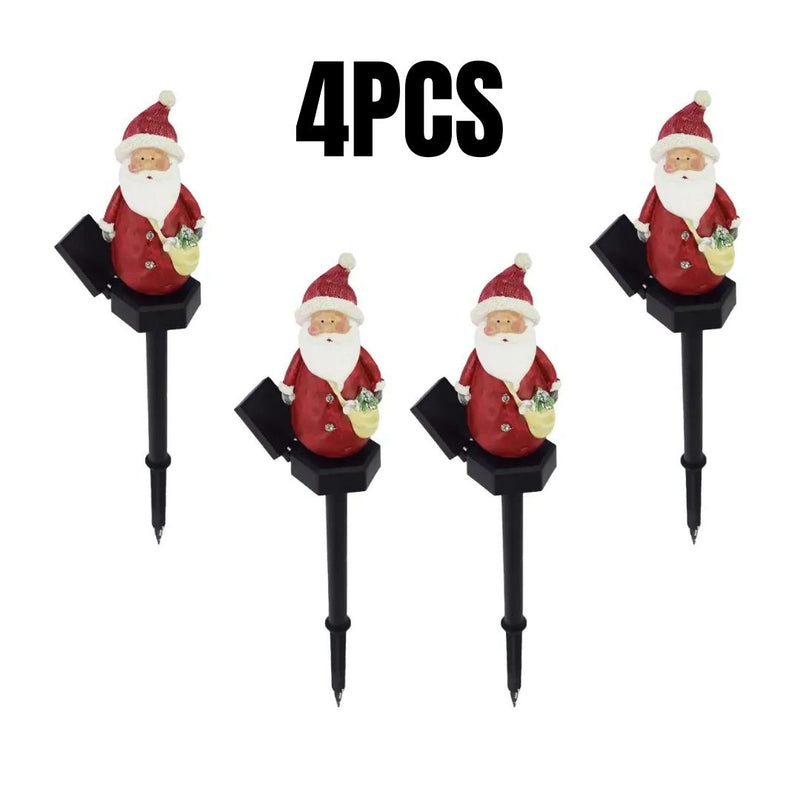 Decoração de Natal - 4PCS Lâmpada LED Solar P/ Jardim