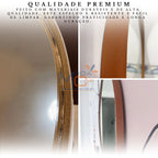 Vista de perto do vidro lapidado de 3mm do espelho Lyra™