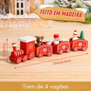 Decoração de Natal - Trenzinho de madeira Noel 2023