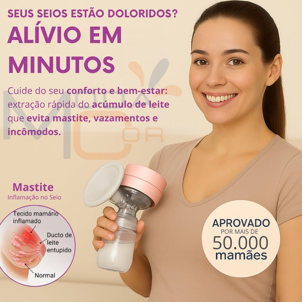 Bomba Tira Leite Portátil Recarregável Automática Extratora Elétrica para Amamentação Materno LactoBelle™