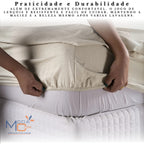 Jogo Lençol 3 Peças Casal Queen 400 Fios Micropercal Toque Suave Elástico Ponto Palito – SoftDream™