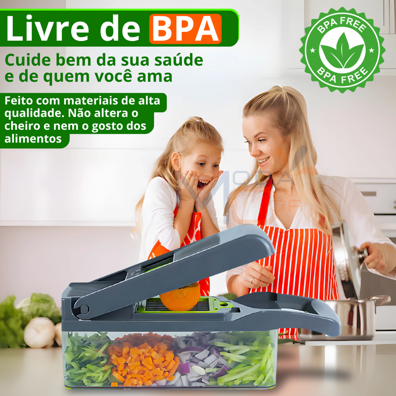 Cortador Laminador Descascador Fatiador de Legumes Profissional 16 em 1