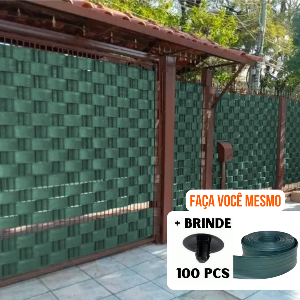 Kit Protetor de portão Lona de PVC + Kit para Fixação - Privacidade e Modernidade