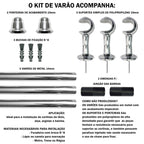Ponteira decorativa para varão cortina aço 19mm EleganceSteel