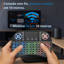 Teclado Controle Sem Fio Recarregável Mini Smart RGB Preto para TV, Box e PC - SmartKey™