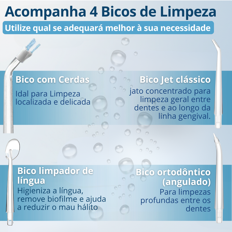 Aparelho Irrigador Oral Bucal Dental Jet Limpeza Portátil