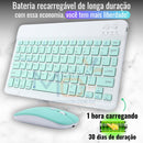 Kit Teclado e Mouse Bluetooth Sem Fio Portátil Leve Wireless Magnético Para Tablet Celular Tab S6 Lite iPad – SmartType™