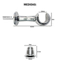 Kit varão cortina cromado com barras segmentadas EleganceSteel