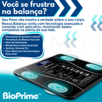 Balança de Bioimpedância Digital Inteligente com Bluetooth - Moda Cor