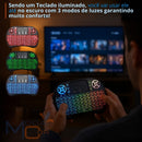 Teclado Controle Sem Fio Recarregável Mini Smart RGB Preto para TV, Box e PC - SmartKey™