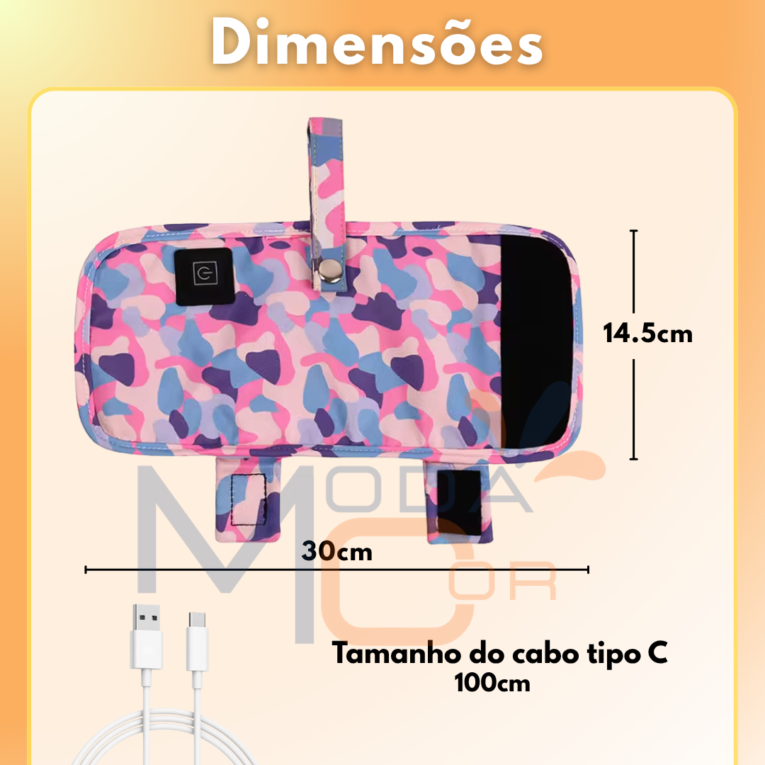 Aquecedor De Mamadeira Portátil Universal Leite Térmico Usb Viagem Passeio - Milky™