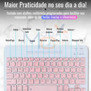 Kit Teclado e Mouse Bluetooth Sem Fio Portátil Leve Wireless Magnético Para Tablet Celular Tab S6 Lite iPad – SmartType™