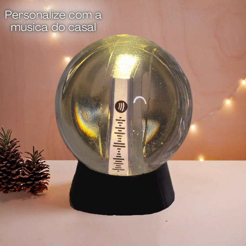 Globo de Neve LED Personalizado Dia Dos Namorados - Lançamento