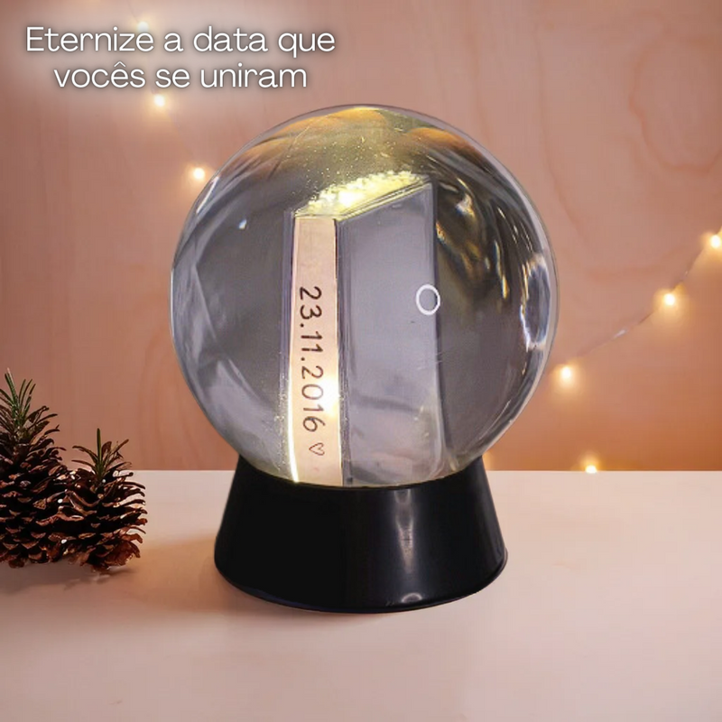 Globo de Neve LED Personalizado Dia Dos Namorados - Lançamento