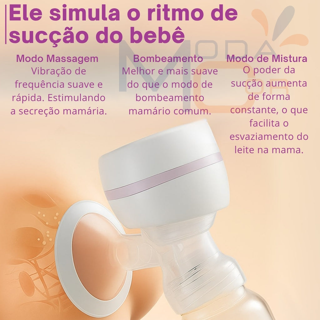 Bomba Tira Leite Portátil Recarregável Automática Extratora Elétrica para Amamentação Materno LactoBelle™