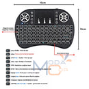 Teclado Controle Sem Fio Recarregável Mini Smart RGB Preto para TV, Box e PC - SmartKey™