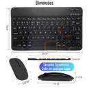 Kit Teclado e Mouse Bluetooth Sem Fio Portátil Leve Wireless Magnético Para Tablet Celular Tab S6 Lite iPad – SmartType™