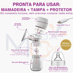 Bomba Tira Leite Portátil Recarregável Automática Extratora Elétrica para Amamentação Materno LactoBelle™