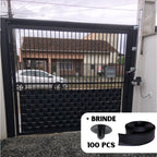 Kit Protetor de portão Lona de PVC + Kit para Fixação - Privacidade e Modernidade