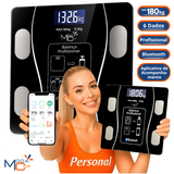Balança de Bioimpedância Digital Inteligente com Bluetooth - Moda Cor